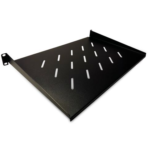 Welly Enjoy it - Ripiano Fisso per Armadio Rack 19", 1 Unità, Ral 9005, 2 Punti di Aggancio, Profondità 300 mm, Nero