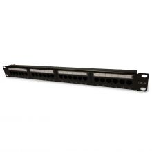 Welly Enjoy it - Pannello Patch Panel per Armadi Rack 19" Cat.5E UTP, 24 Porte RJ45, 1 Unità, per Cavi Reti Ethernet, Nero